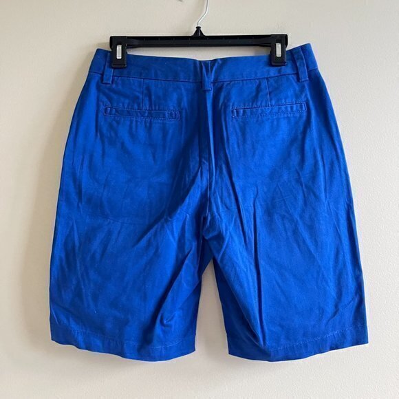 NEW Bundle of 2x Lands End Chino Shorts Khaki Blue Womens Size 4 Pockets - Picture 6 of 10